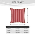 thumbnail image 4 of Kll Stripes Red White Decorative Throw Pillow Covers Velvet Soft For Couch Sofa Bedroom Living Room Outdoor -18"X18", 4 of 8