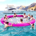 thumbnail image 6 of Danrelax 12FT Round Inflatable Float Ring for Adults, Heavy Duty Hammock Pool Lounger with Pump, for Lake, Ocean & Pool, 6 of 8