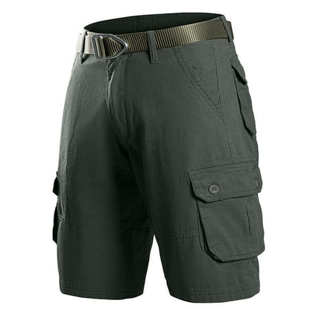 Mifsaly Men s Cargo Shorts Breathable Summer Cotton Shorts Dressy Casual Work Outdoor Short Pants with Multi Pockets 36