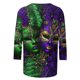 thumbnail image 4 of Xuyuer Carnival Style Print T-Shirt - Women's Fashion Loose Round Neck 3/4 Sleeve Top for Daily Wear, Festival Themed Outfits, Playful Seasonal Style & Streetwear Statement Piece, 4 of 5