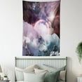 thumbnail image 4 of Outer Space Tapestry, Planets in Fantastic Space Natural Scenery Galaxy Print, Wall Hanging for Bedroom Living Room Dorm Decor, 40W X 60L Inches, Dried Rose Pale Pink Pale Blue, by Ambesonne, 4 of 5