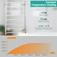 thumbnail image 3 of Costway 145W Electric Towel Warmer Wall Mounted Heated Drying Rack 8 Square Bars, 3 of 10
