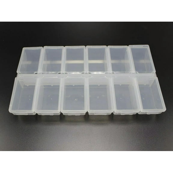 U8MO Clear Plastic Box Case 12 compartments Beads Display Storage Container