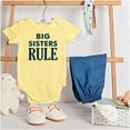 thumbnail image 3 of Big Sister Rule Older Sis Family Love Bodysuit Jumper Girls Infant Baby Brisco Brands 12M, 3 of 6