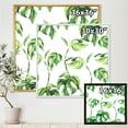 thumbnail image 4 of Designart 'Ancient Floral Tropical Leaves II' Tropical Framed Canvas Wall Art Print, 4 of 5