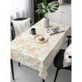 thumbnail image 6 of Beige Flowers Table Cloth, Farmhouse Botanical Floral Green Leaves Waterproof Tablecloth for Rectangle Tables, Reusable Washable Fabric Table Cover for Restaurant Kitchen Dining Tables 54"x108", 6 of 6