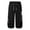 Black, variant on Tiijoy Men's Loose Fit 3/4 Pants Trendy Drawstring Capri Trousers Casual Cropped Pants