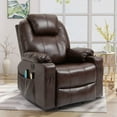 thumbnail image 7 of W WARMHOL Electric Power Lift Recliner Chair with Heat and Massage Lift Recliner for Elderly, Single Sofa recliners for Living Room with Cup Holders, 4 Pockets, USB Ports, Faux Leather (Black), 7 of 7