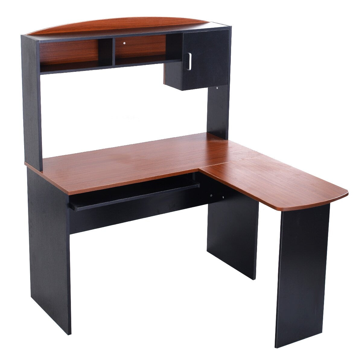 Gymax Home Office L Shaped Corner Computer Desk Com