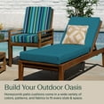 thumbnail image 3 of Textured Solid Teal Chaise Lounge Cushion, 3 of 8