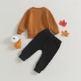 thumbnail image 4 of Gupgi 2PCS Toddler Boy Fall Sets, Long Sleeve Letter Pumpkin Print Sweatshirt Drawstring Pants, 4 of 9
