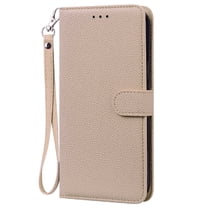 for Samsung Galaxy Note 20 Wallet Case, Premium PU Leather Magnetic Flip Phone Cover with Wrist Strap Kickstand Card Slots Case for Samsung Galaxy Note 20 6.7 Inch,Beige