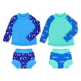 thumbnail image 1 of BIG ELEPHANT Paquete de 2 Trajes de Baño Unisex de Manga Larga con Protección Solar UPF 50+ y Pañales de Natación Incorporados para Bebés y Niños Pequeños, Tallas XS-XXL, 1 of 6
