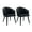 Black, variant on Guyou Velvet Dining Chair Set of 2, Modern Upholstered Vanity Armchair with Petal Back and Wooden Legs, Comfy Kitchen Side Chairs for Dining Room Bedroom Living Room, Cream