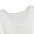 thumbnail image 3 of Felirenzacia Women's Cotton Unhemmed Button Front Tank, Wide Strap Round Neck Comfy Seamless Tank,White,Free Size, 3 of 5