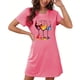 thumbnail image 5 of Camisón corto de talla grande para mujer, camisón de manga corta con estampado de pecho a la moda, camisón para mujer, 5 of 5