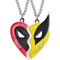 Friendship Necklace, Deadpool & Wolverine Inspired Best Friend Necklace for 2
