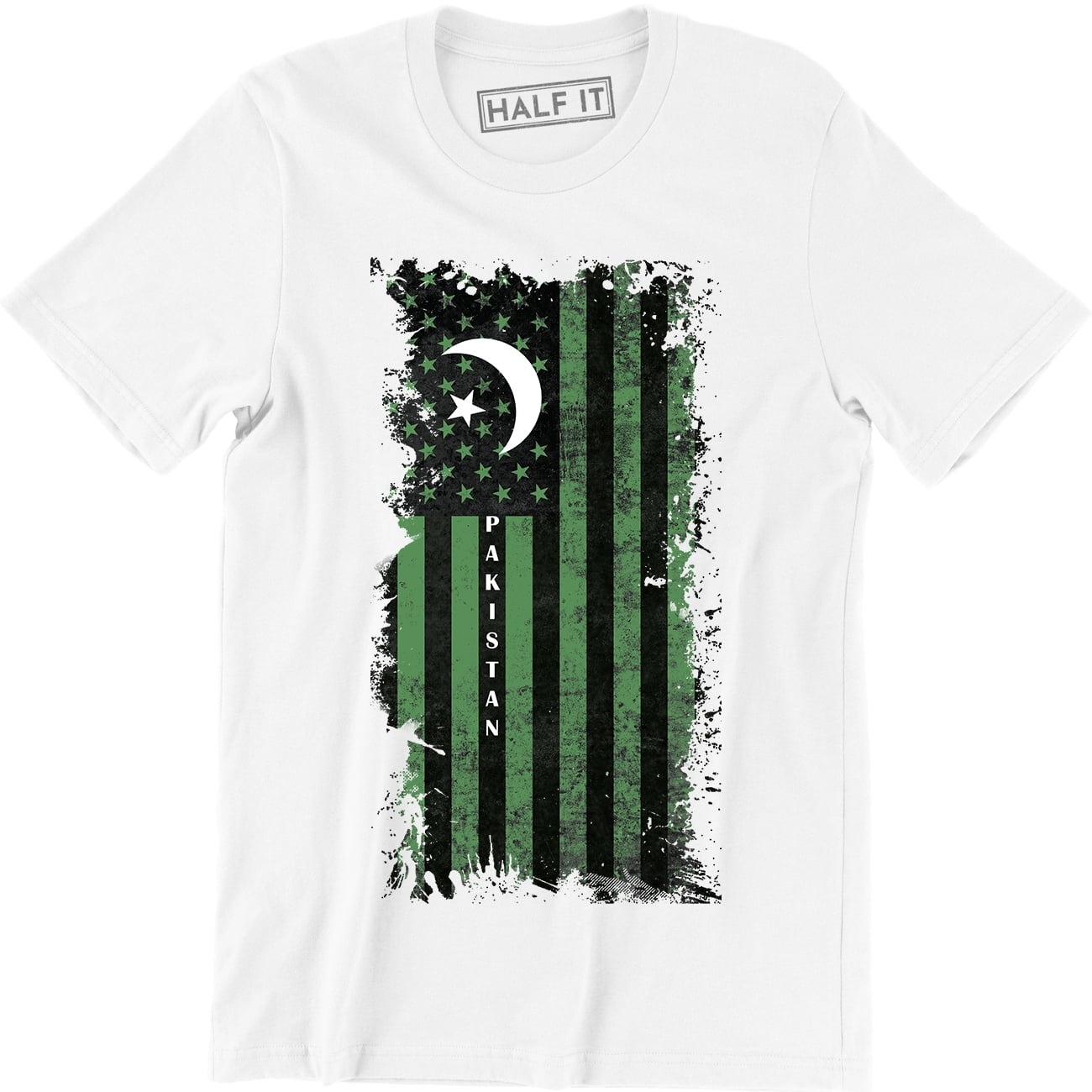 Pakistan Support USA Flag Crew Neck For Men Kashmir T-Shirt - Walmart.com