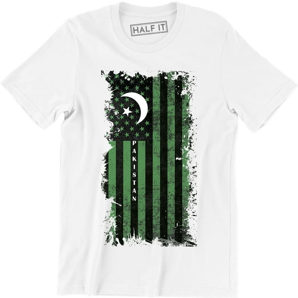 Half It Pakistan Support Usa America Flag Crew Neck For Men Kashmir T Shirt Walmart Com Walmart Com