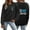 Black, variant on WILLBEST hoodie women Womens Daily Home Outdoor Workout Long Sleeve O Neck T Shirt Top Printed Sweatshirt Street Blouse Streetwear car hart hoodie