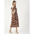 thumbnail image 2 of Moomaya Womens Printed Maxi Dress, Viscose Rayon Short Puff Sleeve Dresses, 2 of 8