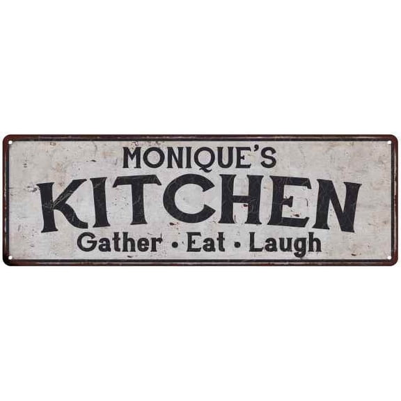 MONIQUE's Kitchen Gift Rustic Chic Decor Gift 6x18 Sign 206180051736