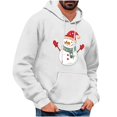 thumbnail image 2 of Jjayotai Christmas Hoodies for Men, Fashion Funny Printed Reindeer Snowman Hoodies, Long Sleeve Hooded Pullover Sweatshirts White XL, 2 of 5