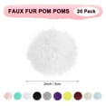thumbnail image 3 of Uxcell 20-Pack Pompones de Piel Sintética, 2 Pulgadas/5 cm Bolas de Pompones Suaves y Esponjosas de Piel de Conejo Falsa con Bucle Elástico para Bricolaje [Blanco], 3 of 7