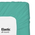 thumbnail image 3 of Twin Extra Long Fitted Sheet Only - Soft & Comfy 100% Cotton- By Crescent Bedding (Twin XL, Aqua), 3 of 6