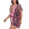 thumbnail image 2 of Picia Cheetah On Toilet Humor Art Pajamas Sets for Women Soft Short-Sleeved Pjs with Lounge Shorts Two Piece Sleepwear-4X-Large, 2 of 9