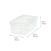 Inspired Essentials 5 Qt. Plastic Storage Bins with Lids, Stackable Storage Containers, Totes, 20Pk