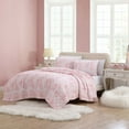 thumbnail image 2 of Betsey Johnson Butterfly Ombre Pink Brushed Microfiber King Quilt Set, 2 of 9