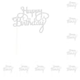 thumbnail image 3 of Wosthever Feliz cumpleaños letras brillo papel pastel Topper Cupcake postre bandera fiesta celebración Decoración Plata 10piezas Wosthever CBP142364, 3 of 6
