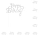thumbnail image 1 of Bearachild Feliz cumpleaños letras brillo papel pastel Topper Cupcake postre bandera fiesta celebración Decoración Plata 10piezas Bearachild CBP142364, 1 of 6