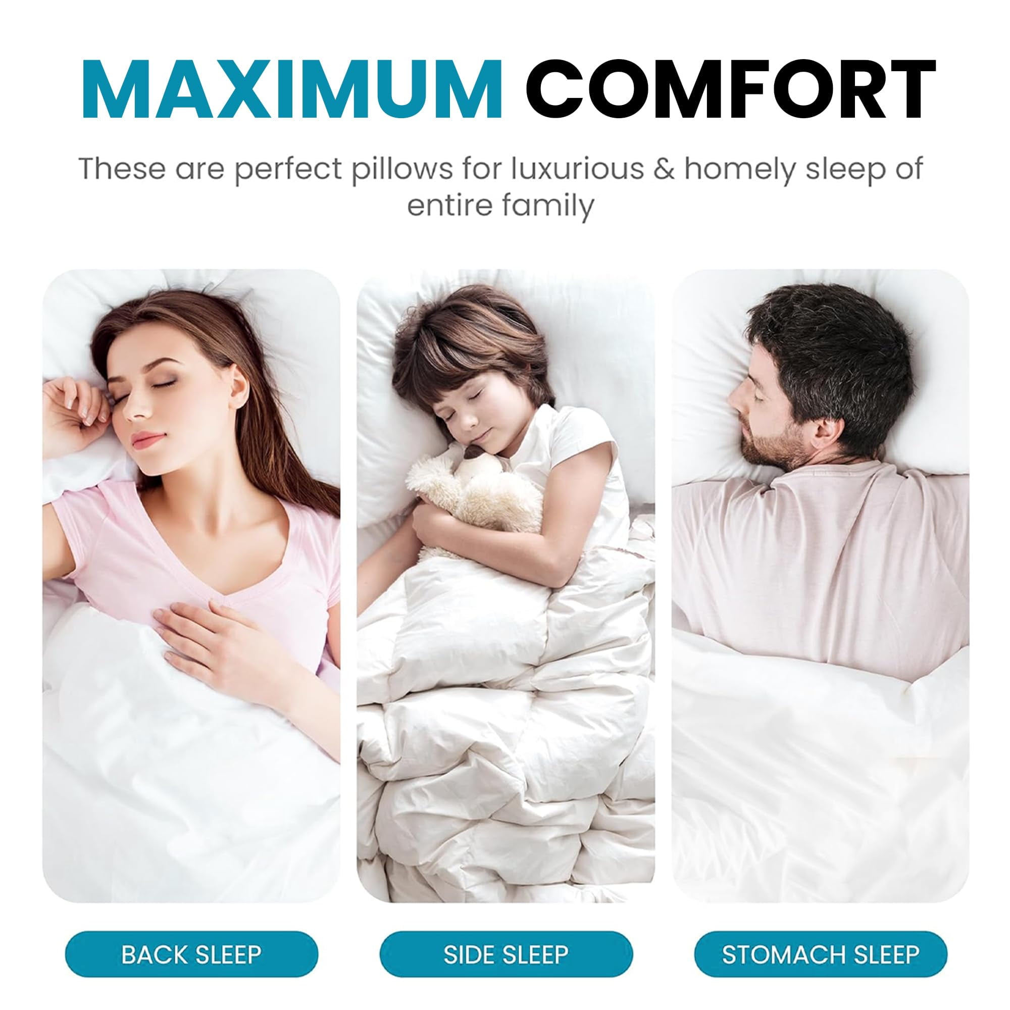 Express USA Supplies 2-Pack Standard Bed Pillows – Soft, Breathable & Hypoallergenic for Better Sleep