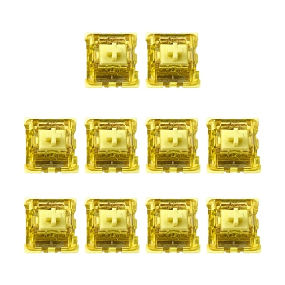 10/30/50/100Pcs Yellow Housing Linear Keyboard Switches Soft Press Replacement for Gaming Mechanical Keyboard Accessorie