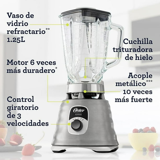 LICUADORA CLASICA CROMADA Oster 21 14111 Walmart en linea