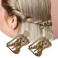 thumbnail image 2 of 2 garras de plástico para el cabello, pinzas para el cabello, pasadores para el cabello para mujeres, café, 3.39''x1.89''x0.91'', 2 of 7