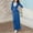 Blue, variant on Women's 2 Piece Skirt Set, Full Zip Casual Long Sleeve Hoodies and Flowy Maxi Skirt Sweatshirt Dress Outfits