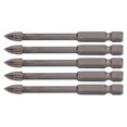 thumbnail image 2 of Han Tools, 5 piezas Broca cruzada Vástago hexagonal Broca cruzada Brocas para azulejos Funcionamiento suave NikouMX herramienta, 2 of 8