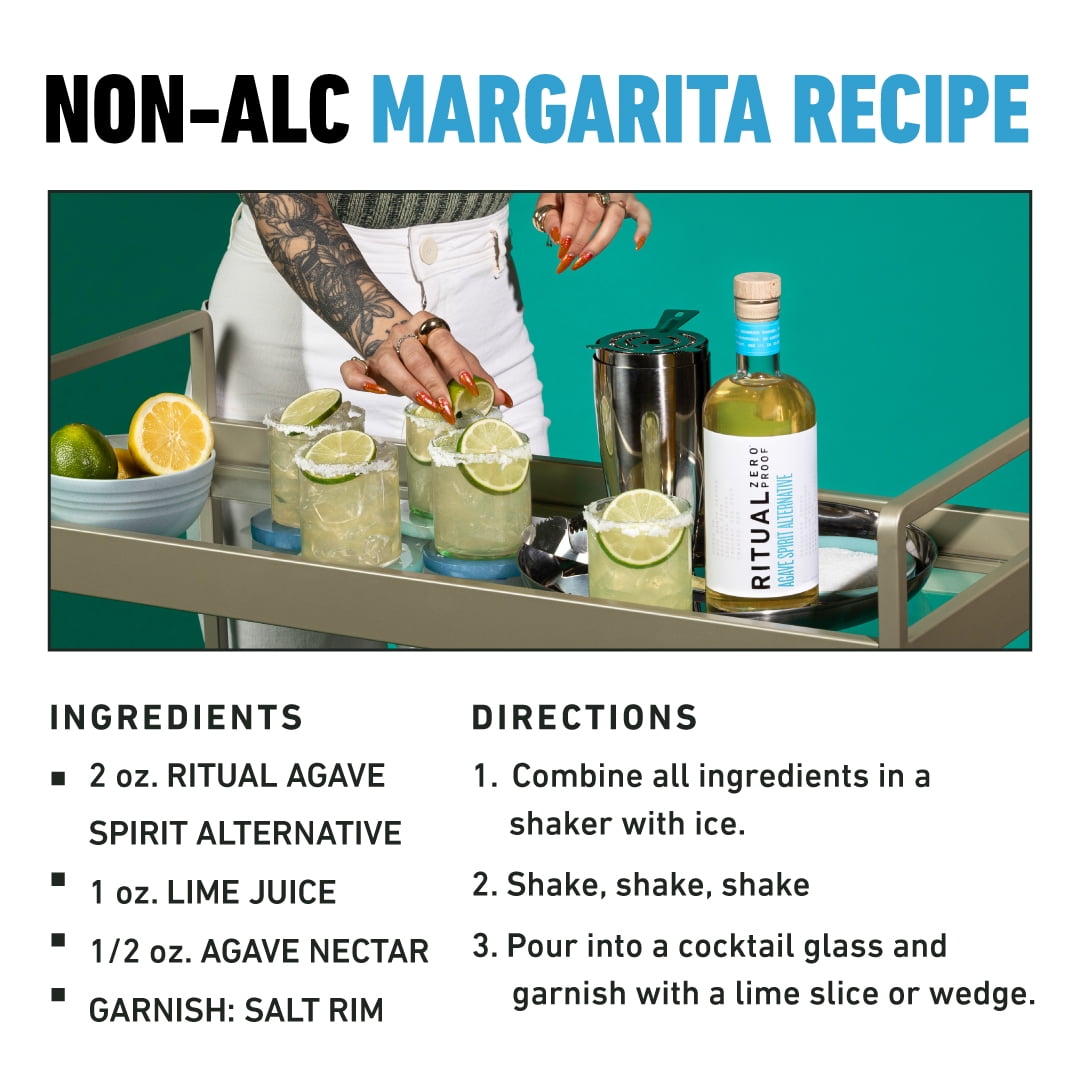Ritual Zero Proof Agave Spirit Alternative | Award-Winning Non-Alcoholic Spirit 750ml