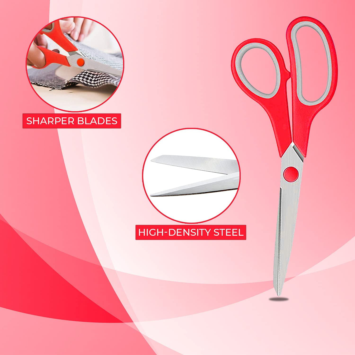 cool hand Gear 7.8'' Multi Purpose Ceramic Blade Scissors w/Ruler Marking,  Utility Shears for Kitchen, Craft, BBQ, Pet Care, Sewing, 1 Pcs