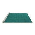 thumbnail image 2 of Ahgly Company Machine Washable Indoor Rectangle Solid Turquoise Blue Modern Area Rugs, 2' x 5', 2 of 4