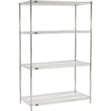 

Nexel ESD Wire Shelving Starter - 4 Tier - 72 W x 30 D x 54 H