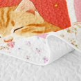 thumbnail image 5 of Homewish Cute Pet Cat Plaid Bed Spread Queen,Kawaii Animal Queen Coverlet Set,Multicolor,3 Pieces, 5 of 7