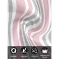 thumbnail image 7 of Pink Grey Stripe Cloth Napkins Set of 4 Reusable Dinner Napkins, Farmhouse Minimalist Striped Cocktail Napkin Washable Table Napkins for Wedding/Holiday Party/Baby Shower 20"x20", 7 of 7