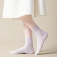 thumbnail image 6 of Sookeceks 6 Pairs Thin Cotton Crew Socks for Women, Soft Breathable Socks Above Ankle Socks for Casual Size 5-9, 6 of 8