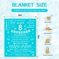 thumbnail image 3 of 8 Year Old Girl Birthday Gift, 8th Girls Boys Birthday Decorations Blanket, 8th Birthday Gift Ideas for Daughter Granddaughter Son Grandson, Soft Cozy Flannel Throw Blanket for Bed Sofa Christmas, 3 of 6