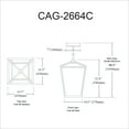 thumbnail image 2 of Dainolite CAG-2664C-AGB 64W Chandelier, Aged Brass with White Diffuser, 2 of 4