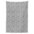 thumbnail image 2 of Abstract Tablecloth, Scandinavian Pattern with Lines Geometrical Greyscale Design Simplistic, Rectangle Satin Table Cover Accent for Dining Room and Kitchen, 60" X 90", Black Grey White, by Ambesonne, 2 of 2